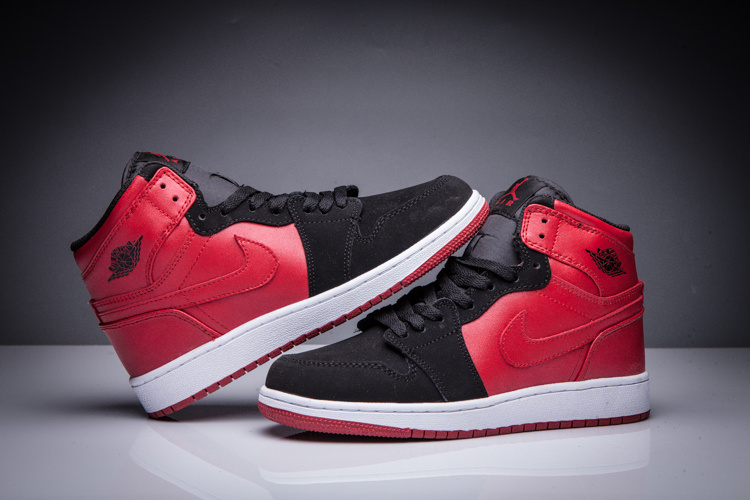 2016 air jordan 1 high black red shoes